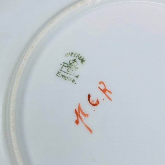 Vintage Imperial PSL Empire China Purple Floral Gold Trim Plate 7.5”D - Picture 8 of 8